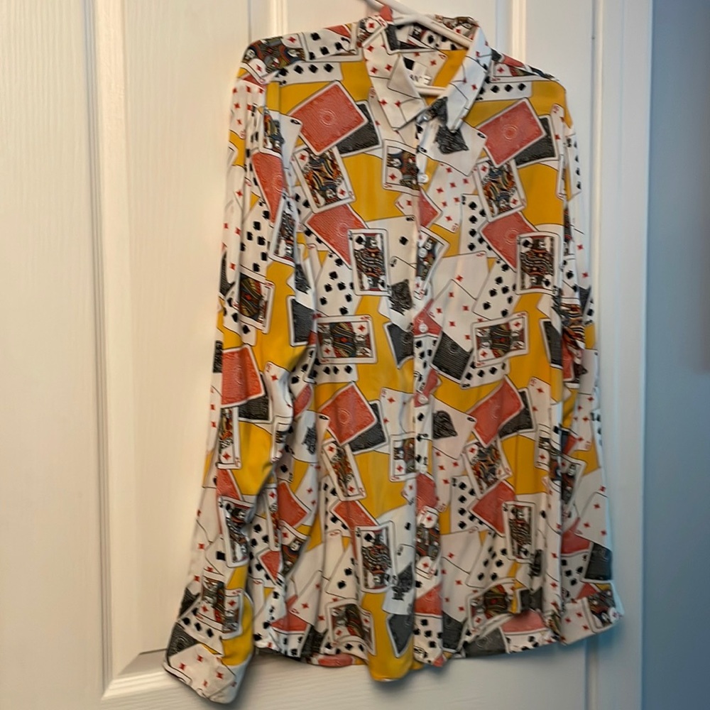 Mens Topman LS Card shirt